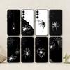 Серо-белый паук Чехол для телефона для Samsung Galaxy A73,A72,A71,A70,A53,A52,A51,Мягкий силиконовый черный чехол