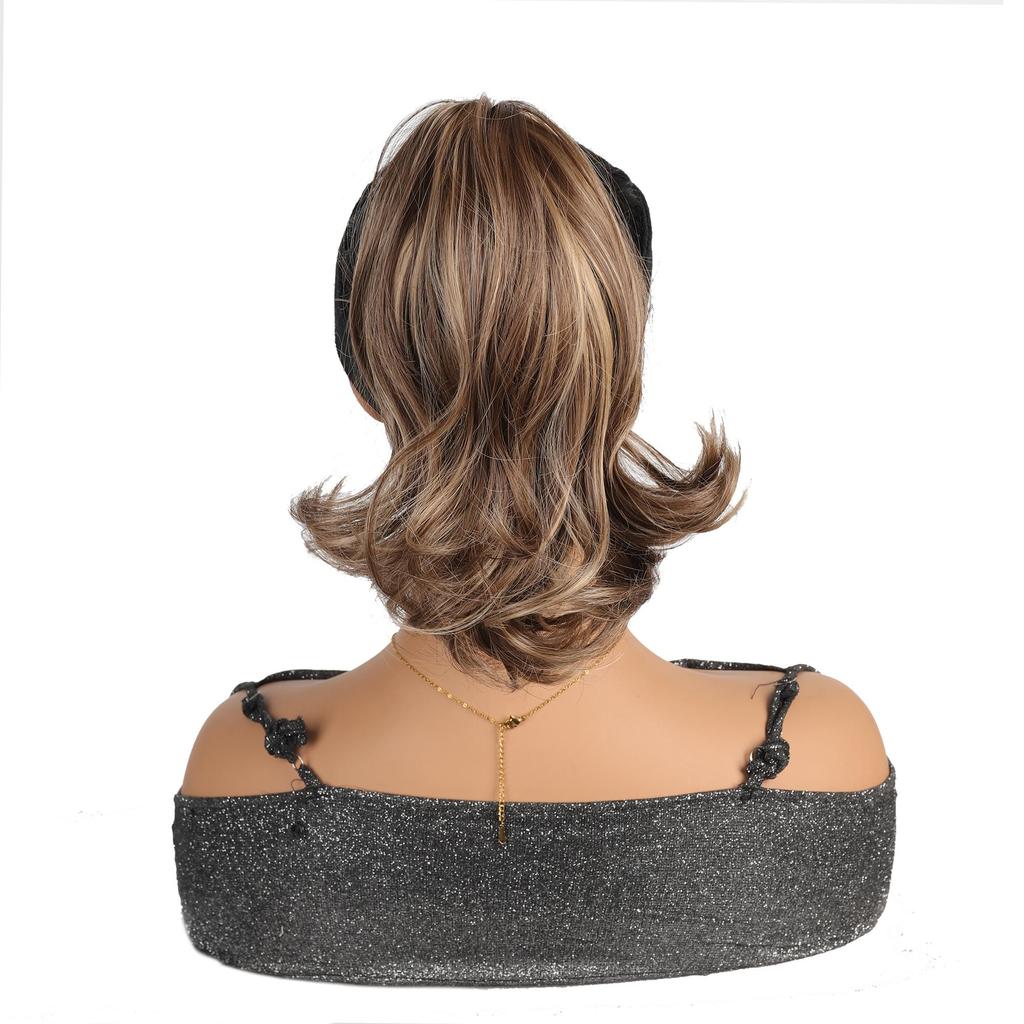 Парик «конский хвост» с большой заколкой, коса из натурального синтетического волокна, модный пушистый короткий хвост с большой волной