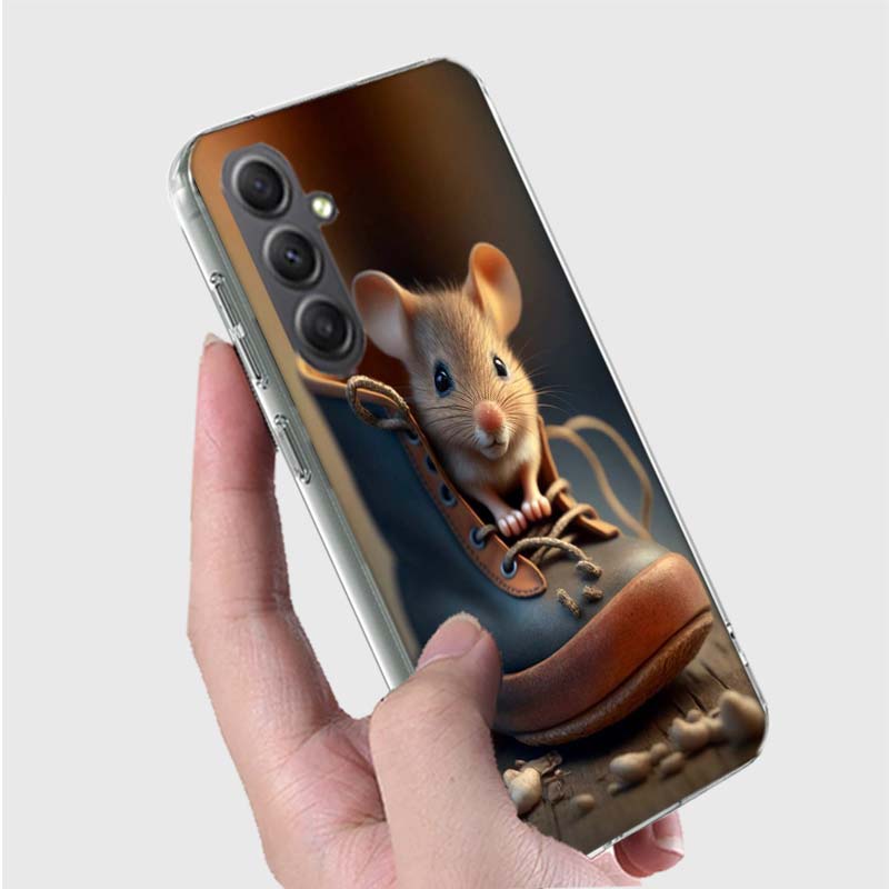 Cute Hamster Phone Case for Samsung A16 A26 A36 A56 A17 A37 A57 A07 A06 A02S A03 A04S A05S Galaxy Note 20 10 A50S A71 A51 A31 A3