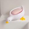 1 Pcs White Duck Shape Soap Box Cartoon  Dish Drainable Soap Holder Container Soap Dish for Tray Bathroom Accessories
