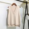 Шикарный вязаный жилет с v-образным вырезом, женский свитер, осенне-зимний новый свободный пуловер, жилет, повседневные теплые свитера без рукавов 11810