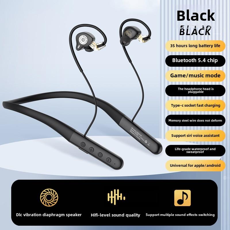 Hifi-level Sound Quality Around Ear Noise Cancelling Headphones Heavy Bass Hanging Neck Running Bluetooth Headphones Ultra Long Battery Life