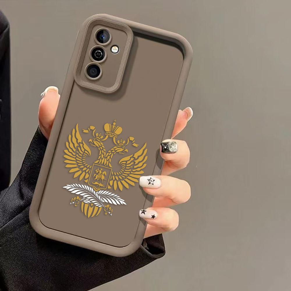 Russian Emblem Flags Phone Case For Samsung A07 A50 A70 A03 A03S A04 A05 A05S A06 A11 A12 A10 M16 M15 M34 M51 M54 NOTE 20 Cover