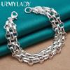 925 Sterling Silver Chain Bracelet Fashion Charm Fine Jewelry