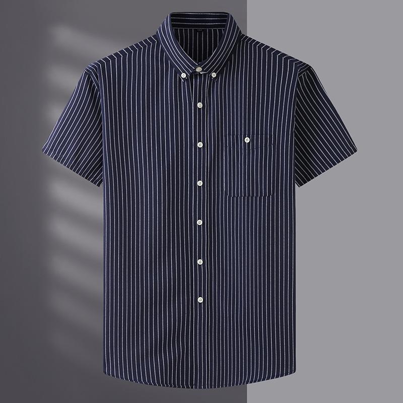 Striped Shirt Men 'S Formal Suit Business Slim Short -Sleeved Overalls Multicolor Shirt
