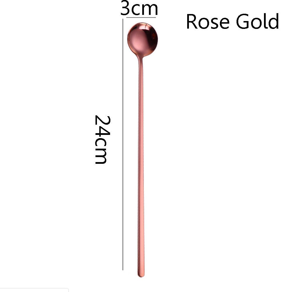 Eco-friendly Stainless Steel Kitchen Supplies Stir Spoon Tableware Ice Cream Spoons Coffee Scoop