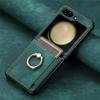Retro PU Leather Wallet Cover for Samsung Z Flip 6 5 4 3 2 Flip6 Flip5 Flip4 Flip3 Flip2 5G Ring Card Slot Holder Phone Case