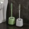 Universal Easy To Clean Silicone Toilet Brush with No Dead Corners Long Handle Cleaning Brush Set for Toilets