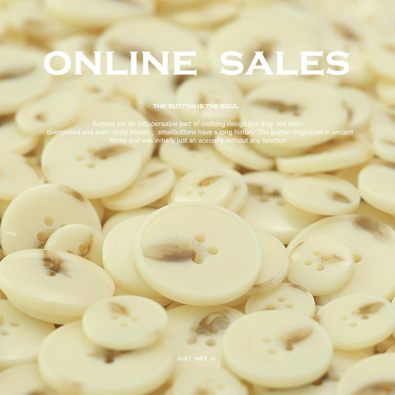 Four-Eye Resin Buckle Knitted Cardigan Cashmere Jacket Double-Sided Nylon Coat Buttons Men'S And Women'S Clothing Sweater Trench Coat Buttons