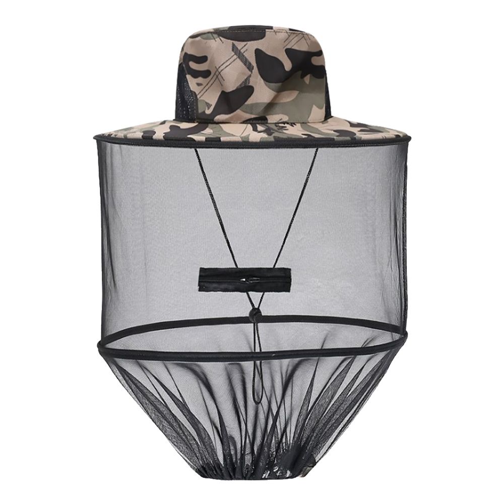 Casual Hidden Net Mesh Foldable Outdoor Sunscreen Mosquito Hat Repellent Protection Fishing Cap