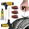 Жгуты для шин и клей | Биты из нержавеющей стали с ручками - Портативный и сверхпрочный набор для проколов Автомобильный для грузовиков, легковых автомобилей и мотоциклов
