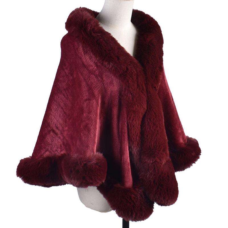 Women's Romantic Shawl Fur Coat With High Quality Artificial Fur For Warmth And Comfort