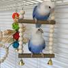 Materials Bite Resistant Wooden Pet Bird Double Pole Swing Parrot Chew Molar Toy