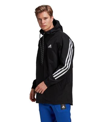 Куртка Adidas Tape Size Small с 3 полосками, мужская, черно-белая (GM5752), (Размер Японии)