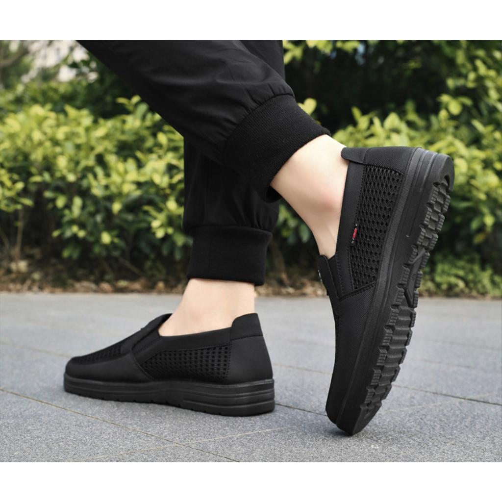 Мужские дышащие сетчатые туфли, легкие туфли на мягкой подошве, туфли с неглубоким горлом