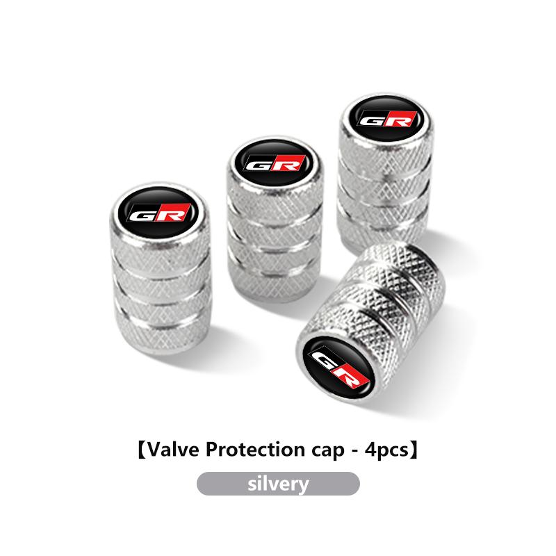 For Toyota ew12For Toyota 4Pcs Car Wheel Tire Valve Caps Air Stem Lavida Rline Tyre Plug Auto Accessories RAV4 Camry Avalon Avensis Runner