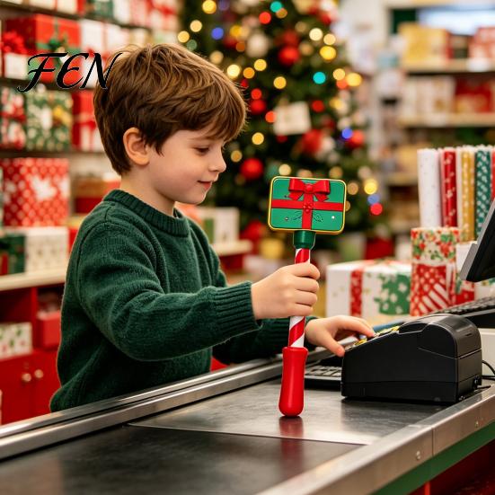 Christmas Card Holder 3D Printed Contactless Payment Wand, Tap to Pay Credit Stick, Magical Wand Fun Candy Cane Extension Prop, Holiday Gadget