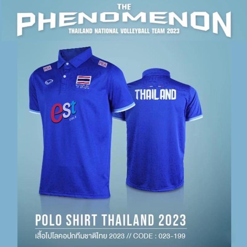 ТАИЛАНД Национальная женская волейбольная форма 2023 года для фанатов, версия для печати, быстросохнущая рубашка-поло из полиэстера с коротким рукавом, форма с логотипом Таиланда, спортивная форма в помещении
