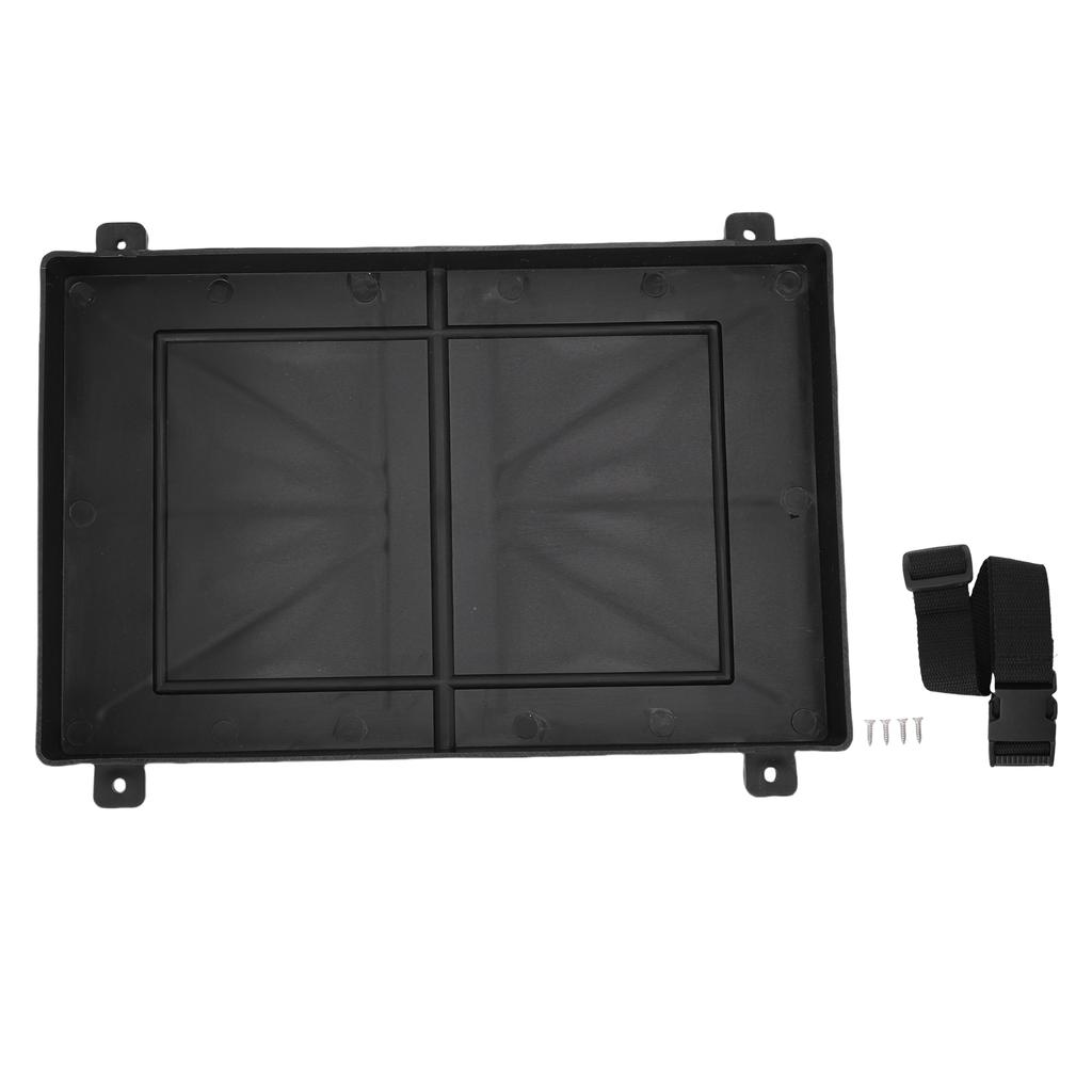 Marine Battery Tray 12V Boat Battery Holder with Hold Down Strap for RV Trailer Yatch