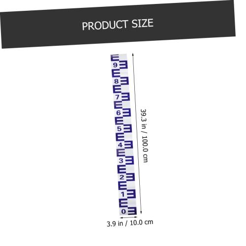 LEDMOMO 2-Piece Water Level Gauge, Self-Adhesive, Water Level Measuring Tool for Pools and Ponds, Reflective Scale Design, Convenient Water Level Mark