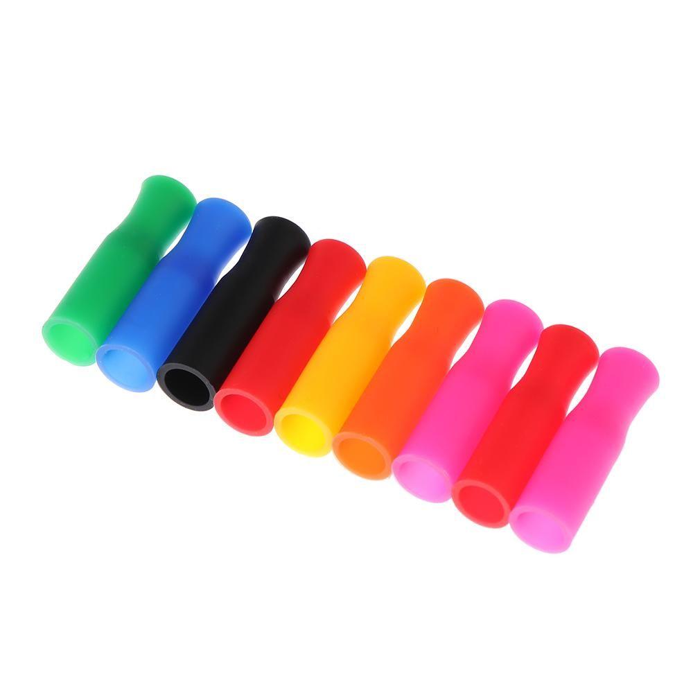 10/20pcs Bar Tip Reusable Teeth Protector silicone cover Straw sleeve straws cap drinking straw