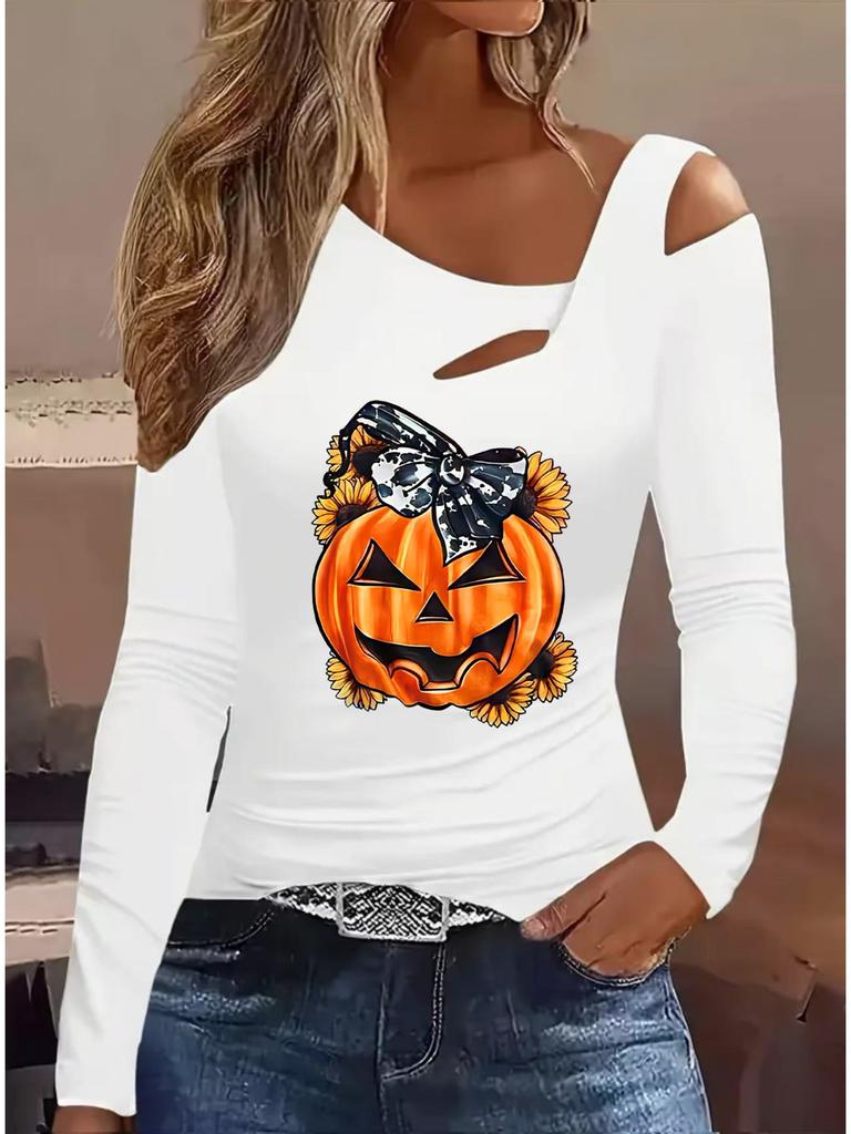 Fashion Painting Blouses Long Sleeved T Shirts Casual Skirt Tops