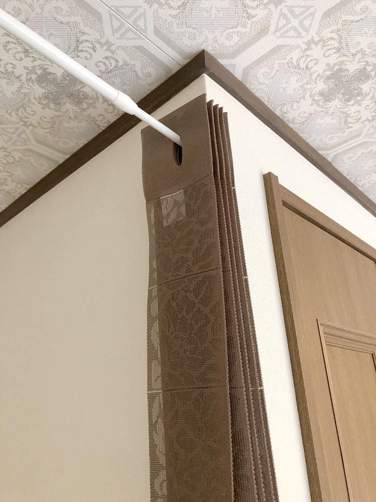 Гармошка Комнатная Тепловая Энергия Регулируемая 100 x 250 Цветок KL31139 Штора, Перегородка, Норэн, Блокирующая, Экономящая, Длина, см, Полоска, (Коричневый, CM516)