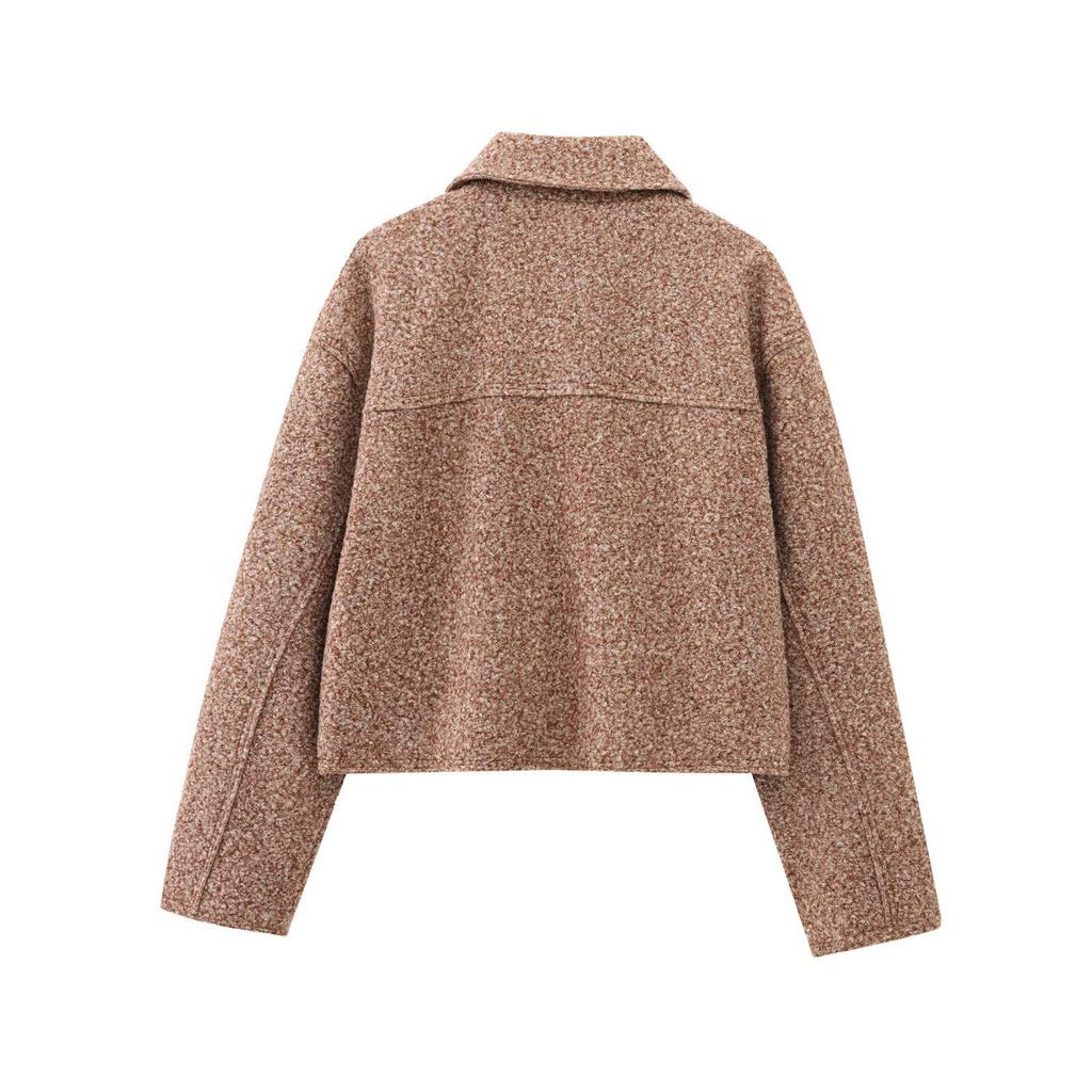 2025 Spring Women's Suede Zipper Jacket – European & American Street Fashion