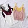 Y2K Women Zipper Fly Camisoles Knitted Tops With Hole Female Crop Top For Women Summer