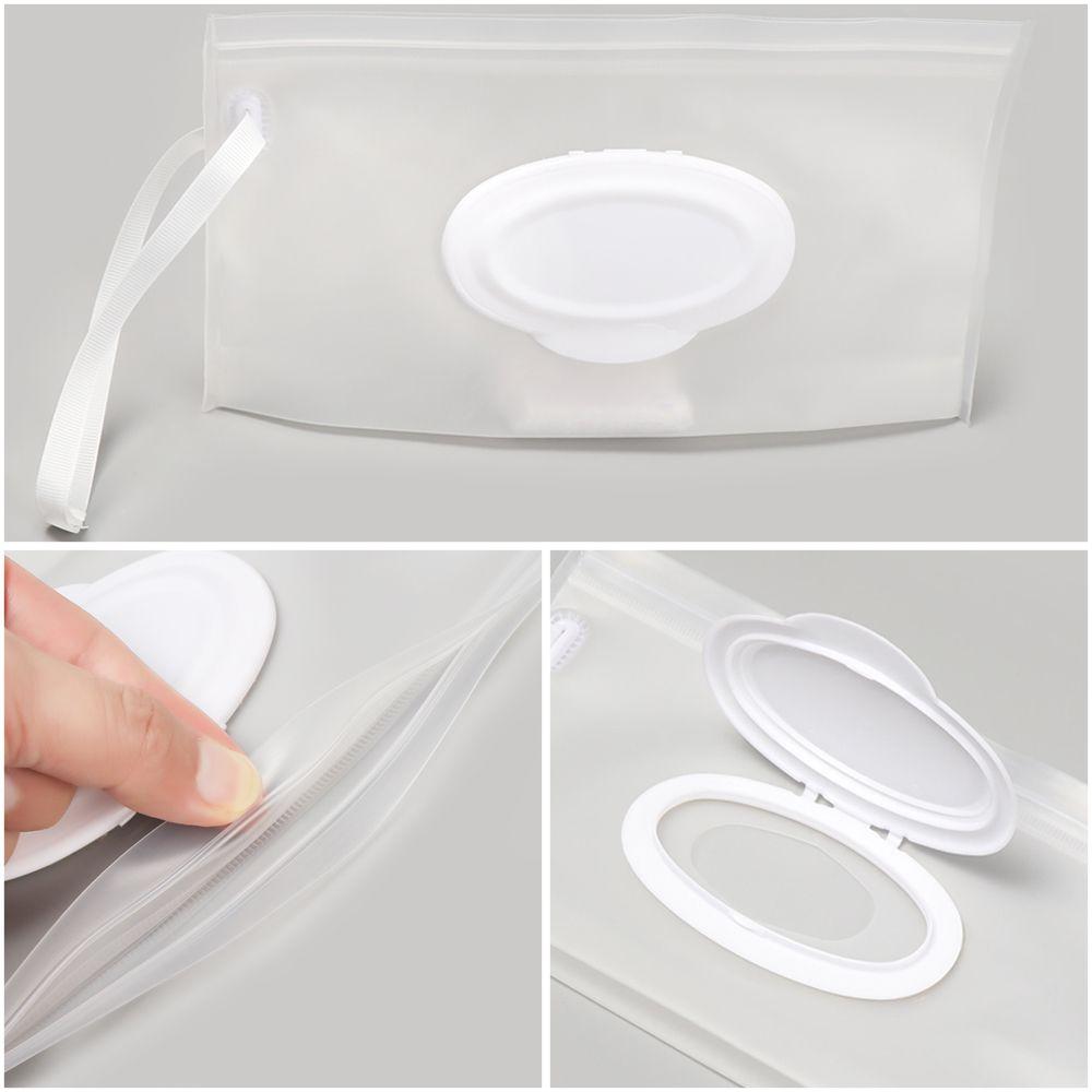 Easy-carry Snap Strap Cleaning Wet Wipes Bag Mask Case Cosmetic Container Napkin Storage Pouch