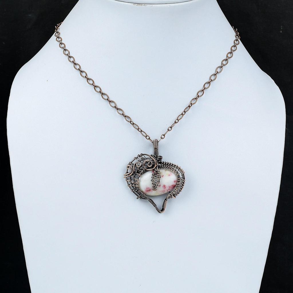 Подвеска из медной проволоки с киноварью, ювелирное изделие ручной работы, подвеска из драгоценного камня, ювелирное изделие с проволочной обмоткой, подарок для него, подвеска из медной проволоки с киноварью, этническая подвеска