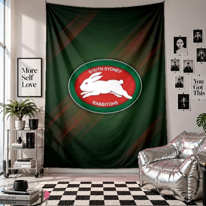 South Sydney Rabbitohs Wall Tapestry Home Decor Wall Hanging Cloth for Bedroom Living Room Background