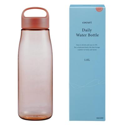 Marna Daily Water 1 л в гладкой посудомоечной машине Легко для кораллового K819R Бутылка, (Сделано в Японии/Без прокладки), Стеклянный ротик, Легкий, Безопасный, Чистый, Без Бисфенола-А,