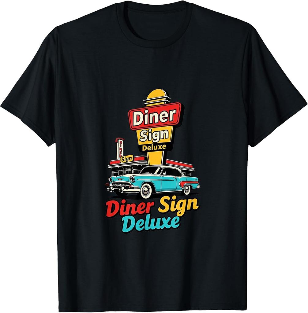 Retro Diner Sign T-Shirt for Nostalgia Lovers