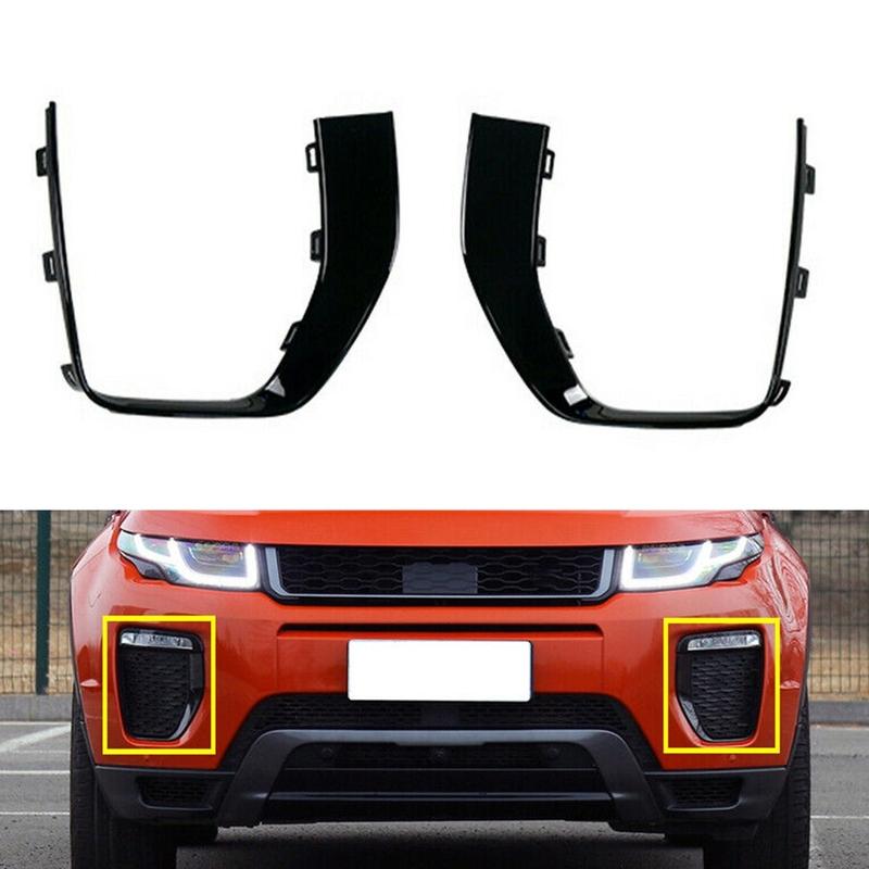 LR079387 LR079375 Side Bumper Air Vent Hood Lamp Trim Front Fog Light Cover Frame For Land Rover Range Rover Evoque 2016-2019