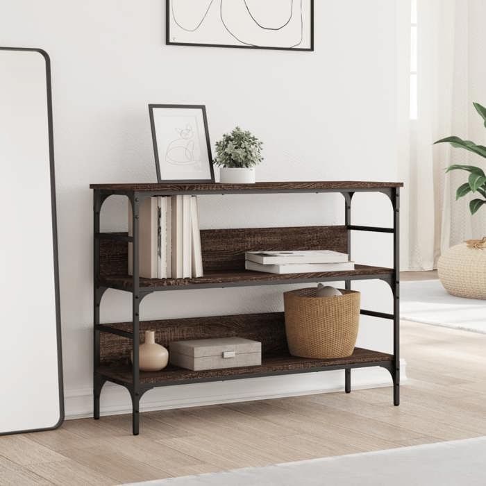 VidaXL Table console chêne marron 100x32x75 cm bois d'ingénierie 839062