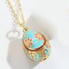 Bohemia Style Easter Egg Pendant Zircon Necklace Pendant Colorful Enamel Pendant Women