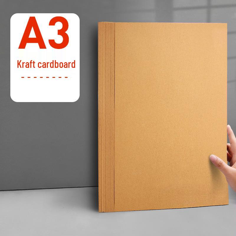 Black & White Card Paper: 8k & 4k Sizes, A4 & A3 Kraft, Thick Sheets for Student Crafts and Projects.