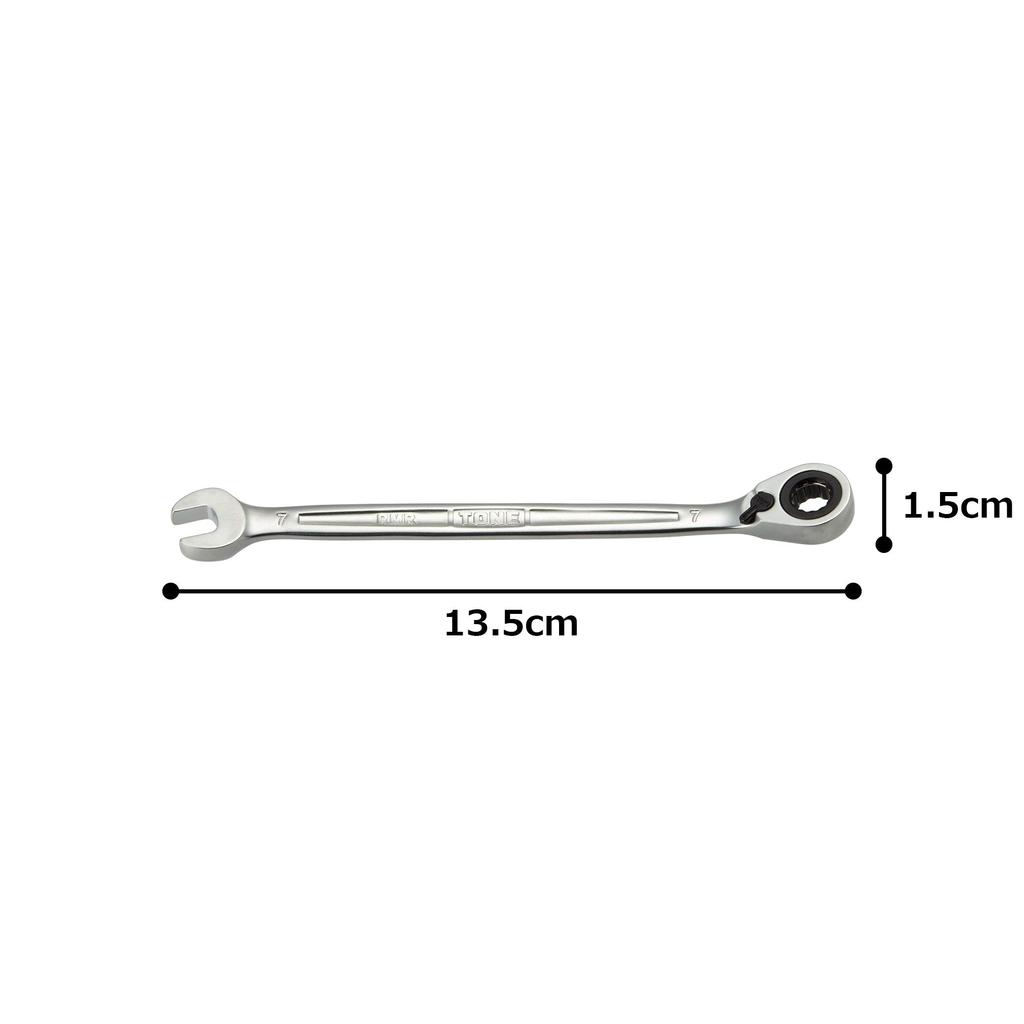 TONE Switchable Ratchet Box Wrench Width Across Flats 7mm RMR-07