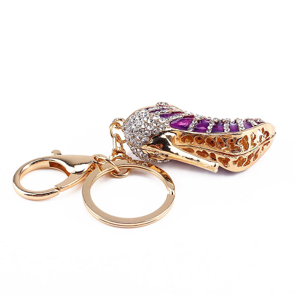 Новая хрустальная туфля на высоком каблуке с подвеской в виде кошелька со стразами, брелок для ключей, подарочная цепочка