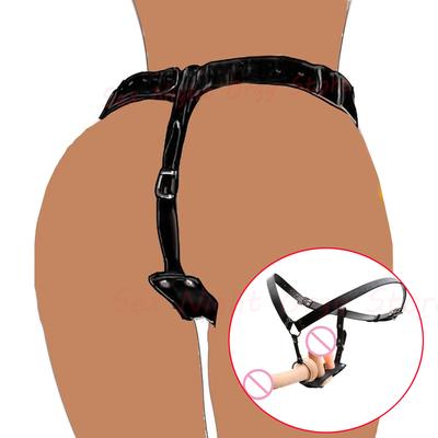 Женские лесбийские ремни-насадки, анальная пробка и фаллоимитатор, кожаные трусики целомудрия со страпоном и кольцом для члена, БДСМ секс-игрушки для мужчин