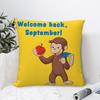 Good Night George C-Curious Monkey Pillow Case Plush Fabric Soft Pillowcase Double Sided Print Cushion Cover Throw Pillow Cover