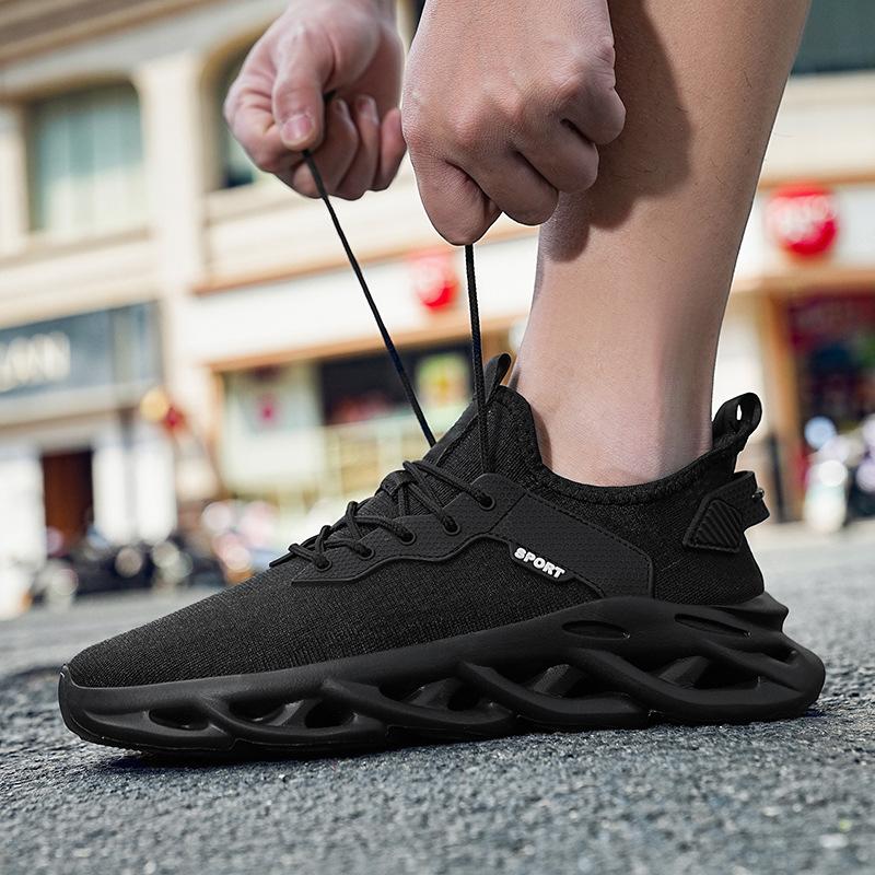 Большие размеры сетчатая поверхность дышащая модная мужская обувь портативные кроссовки для бега на открытом воздухе мужские повседневные кроссовки