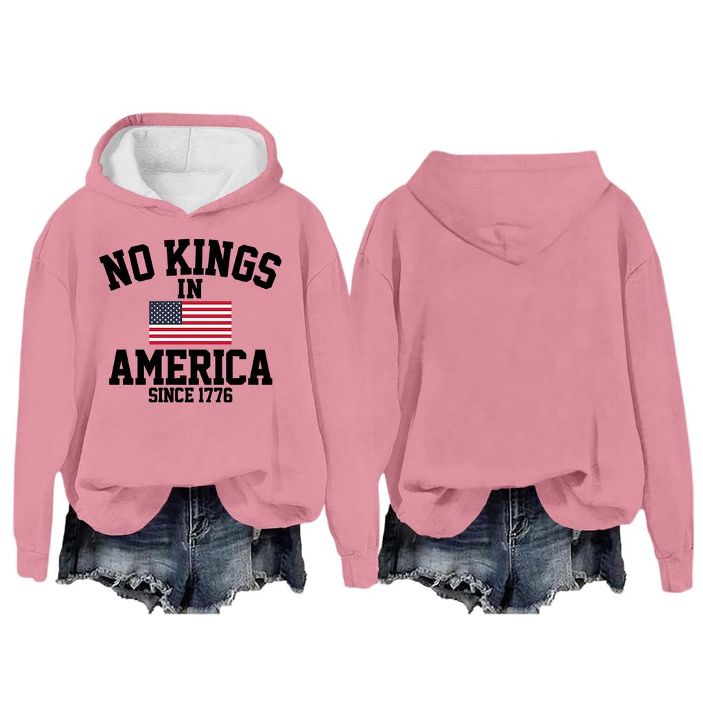 Женский пуловер с круглым вырезом, длинными рукавами и принтом, толстовка с капюшоном