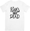 Punks Not Dead Music Unisex Fit for Men & Women Quality Cotton T-Shirt White.