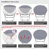 Jacquard Fabric Round Saucer Chair Cover 6 Colors Washable Chair Covers Seat Moon Saucer Slipcovers Stretch Universal Seat Cover