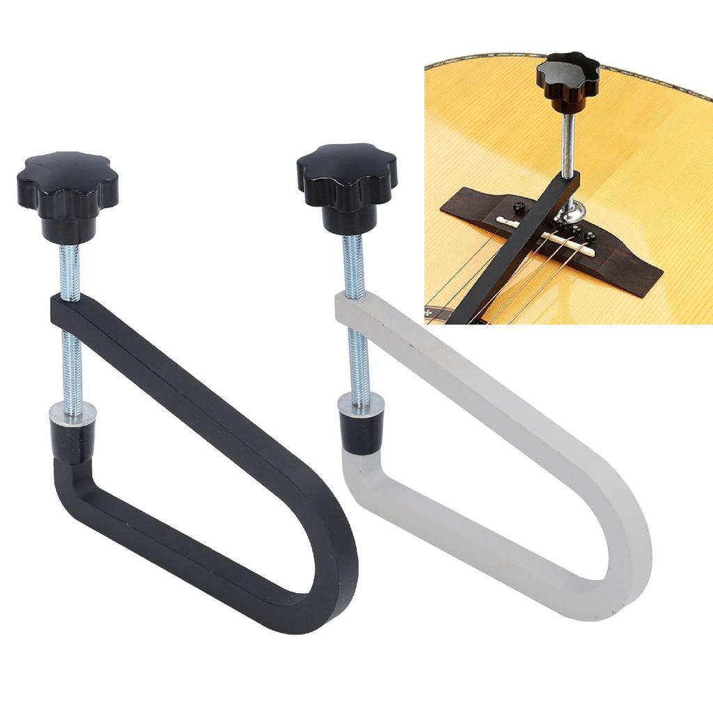 Acoustic Guitar Bridge Clamp Cast Steel Deep Throat U Clamp Folk Guitar Repair Tool