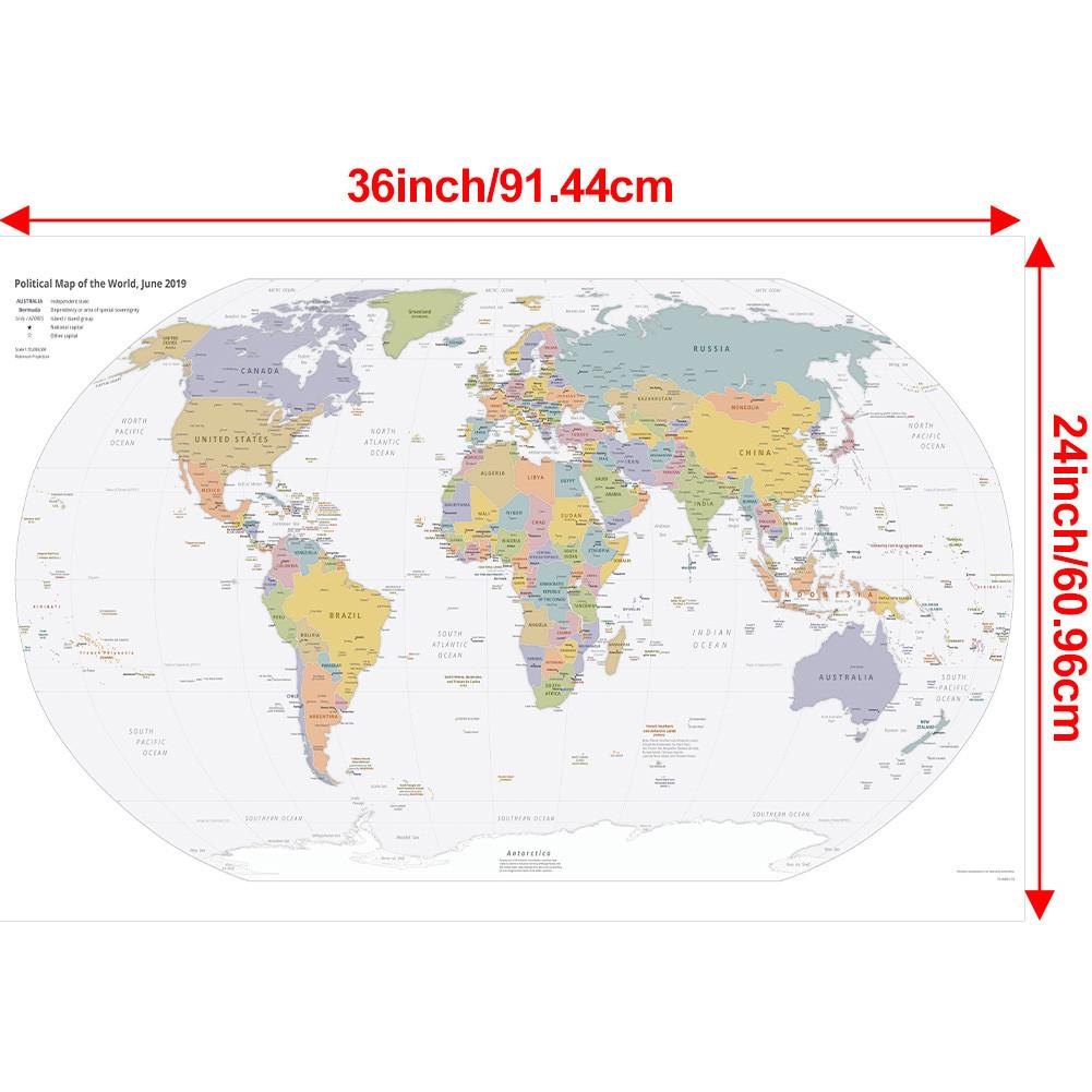 World Map Wall Decor,Home Office Decor,Gift for Geography Lovers,Educational Artwork,Wall Decor,Travel Supplies