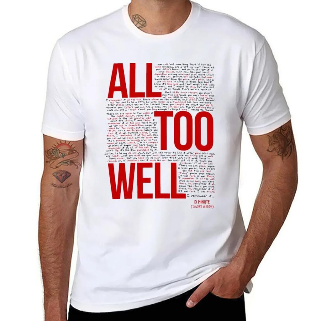 All Too Well Taylor T-Shirt funnys blanks black t-shirts for men