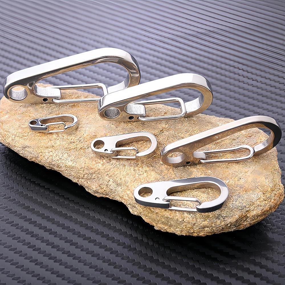 Stainless Steel Lobster Clasp Buckle Keychian Carabiners Outdoor Camping D-ring Backpack Buckles Key Chains Spring Snap Hooks